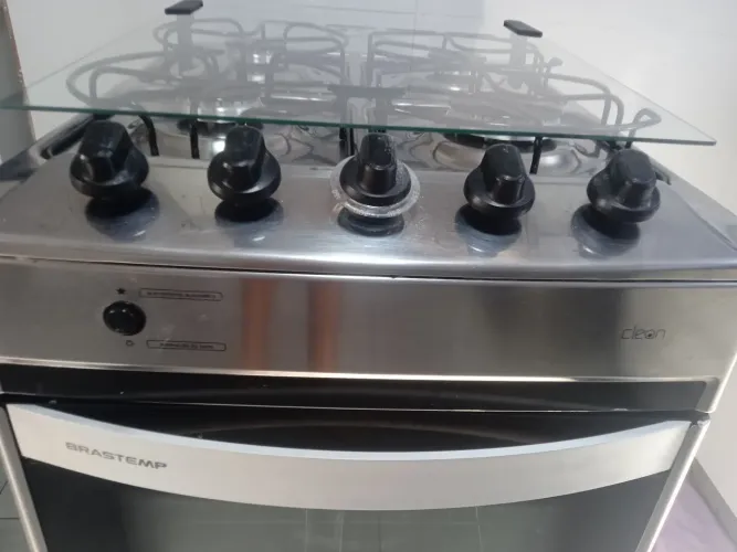 Fogão Brastemp Clean Inox 4 bocas