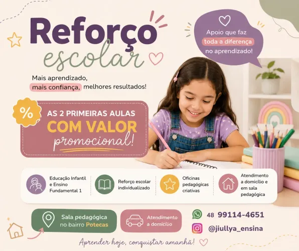 Reforço escolar/baba/oficinas