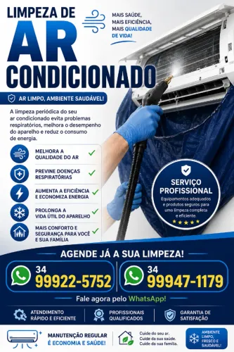 ? Limpeza e Higienização de Ar-Condicionado | Residencial e Comercial