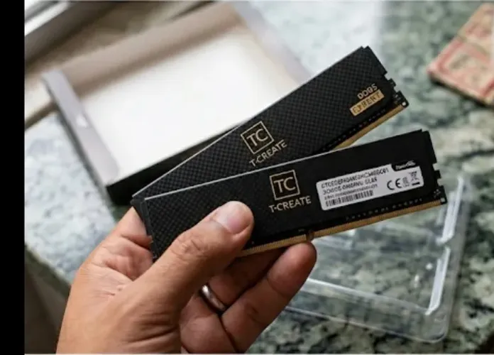 Kit Memória RAM DDR5 64GB (2x32GB) Team Group T-Create Expert 6000MHz CL34 Preto 