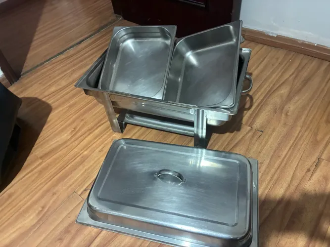 Réchaud inox duas cubas 