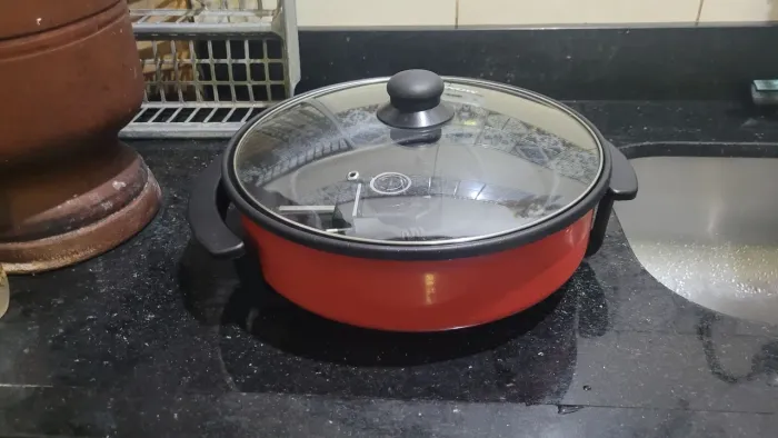 MONDIAL Panela Elétrica Redonda, Vermelho, 1200W, 110V - PE-28