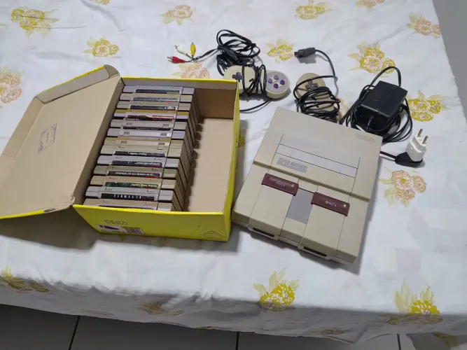 Super Nintendo completo com vários jogos