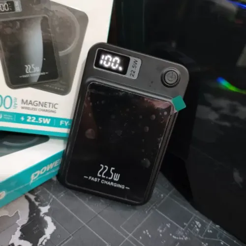 Carregador Portátil Power Bank 10000mAh 22.5W Magnético Sem Fio Display Digital
