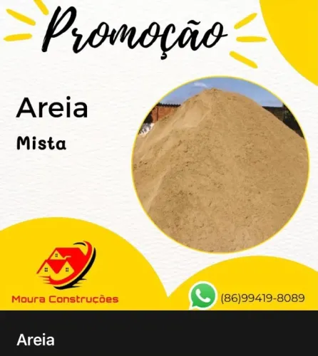 Areia Mista Selecionada por Metro Cúbico m³
