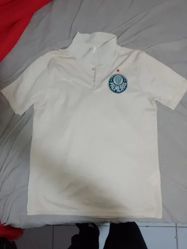 Camisa Palmeiras Polo Bege tamanho G