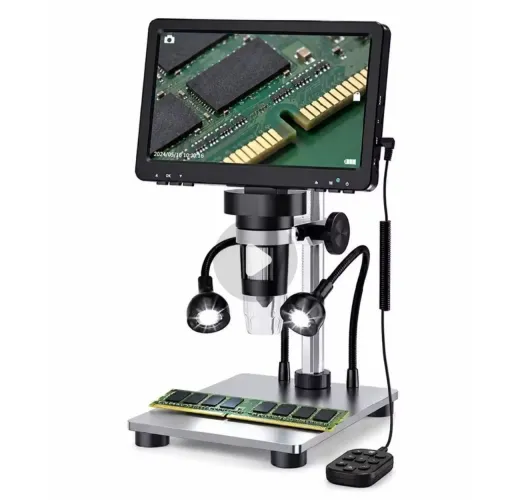 Microscópio digital novo com tela
