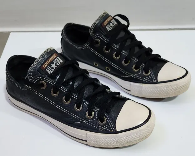 Tênis Converse All Star Couro Original Nº35 - Muito Estiloso - Ótima Vida Útil