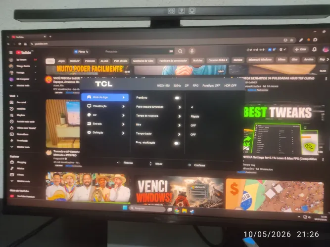 Monitor TCL 25 POLEGADAS QLED MINI LED FULL HD 300HZ 25G64