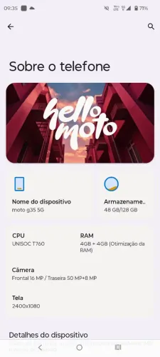 Vendo celular moto g35 5g