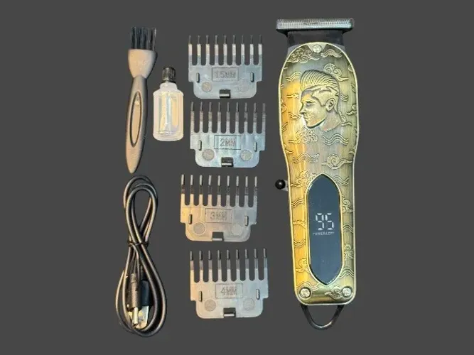 Máquina De Cortar Cabelo Aparador De Pelos E Barba Profissional Recarregável