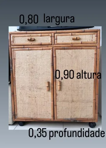 Cômoda de bambu antiga