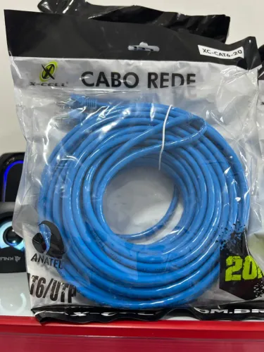 Cabo de Rede CAT6 RJ45 Pronto para Uso 20 Metros