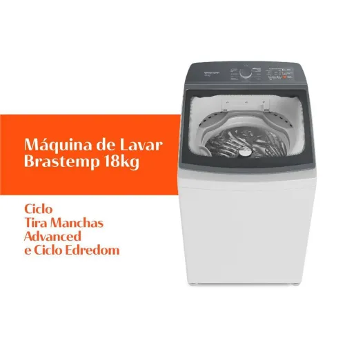 Máquina lavar Brastemp 18 kg nova lacrada nota fiscal e garantia 01 ano.<br>
