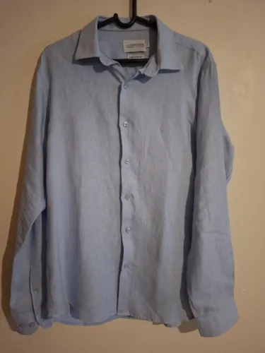 Camisa La Camiceria 100% Linho Premium Azul Claro - Tam. 2