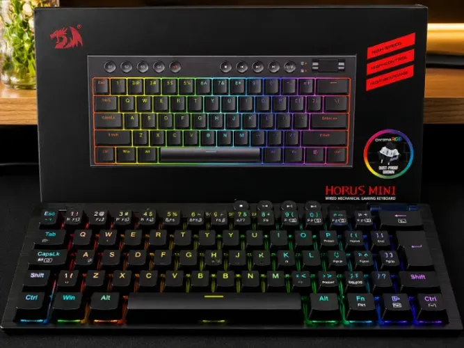 Teclado Gamer Mecânico Redragon Horus Mini Switch Brown