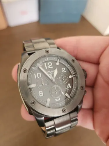 Relógio Fossil FS5017 Original Masculino Aço Inox
