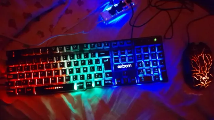Mouse Gamer + Teclado Gamer semi-mecanico