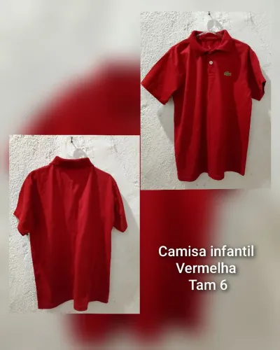 Camiseta infantil menino Vermelha