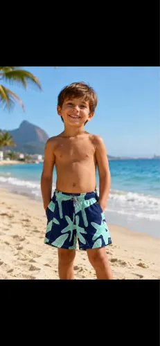 Shorts infantil Vilebrequin estampa estrela tamanho 6