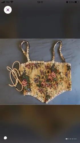 Corset Florido Vintage Cottage Core