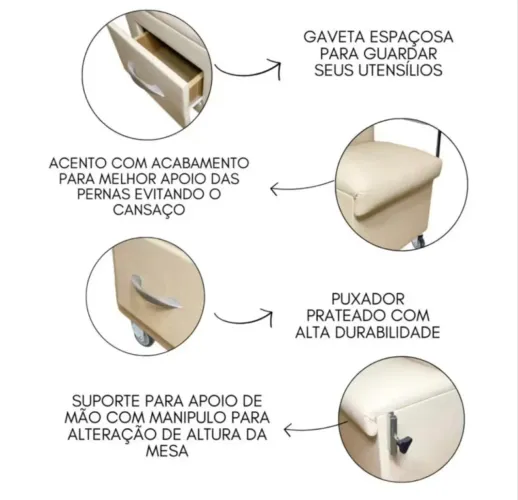 Cadeira de manicure ciranda