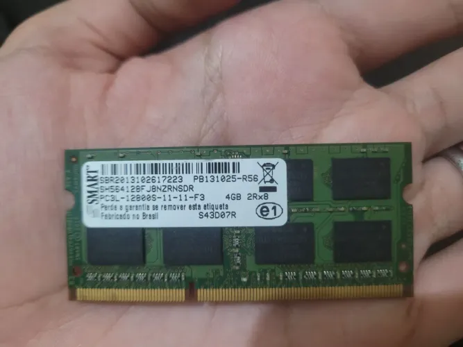 Memória Ram Notebook 4gb Ddr3l 1600mhz Smart Original