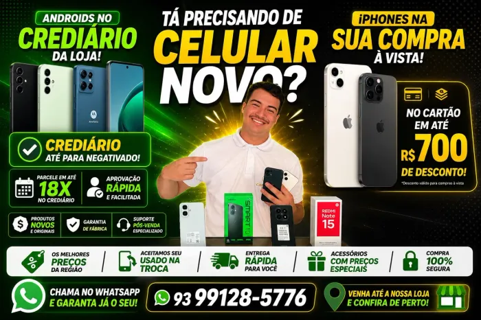 VEM SAIR COM SEU CELULAR NOVO?