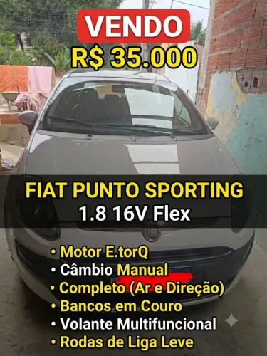 Fiat Punto Sporting 1.8 Flex 8v/16v 5P 2013