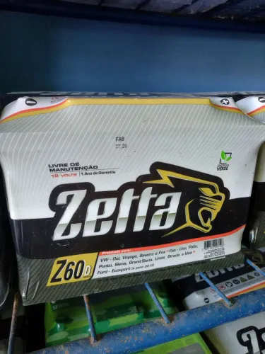 Bateria Automotiva Zetta 60 amperes - fabricação Moura 