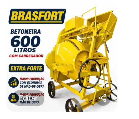Betoneira 600l.com Carregador Automático