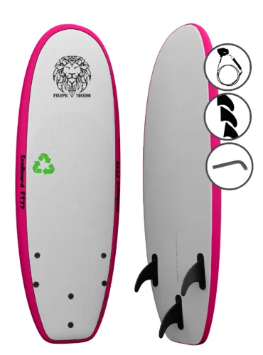 PRANCHA ECOBOARD FT77 PINK - COMPLETA 5'2" X 21" X 3 1/4" 51 LITROS