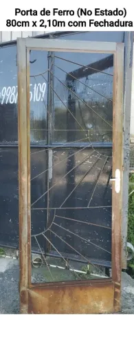 Porta de Ferro 80cm (No Estado)
