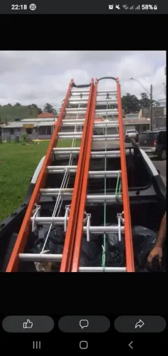 Escada de fibra 6m 580$