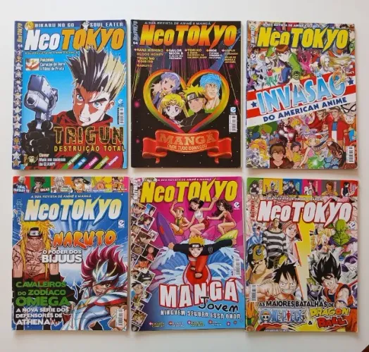 Coleção Neo Tokyo - 6 Revistas Anime Mangá - Naruto Dragon Ball Cosplay Sailor Moon