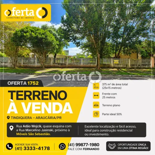 Terreno em Araucária - Tindiquera