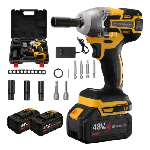 Chave de impacto A bateria 48V profissional amarelo