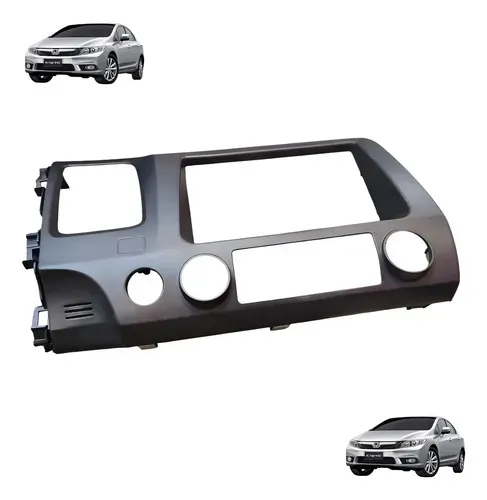 Moldura Central Multimidia Som Civic 1.8 Flex Auto 2007 A 11 Preto