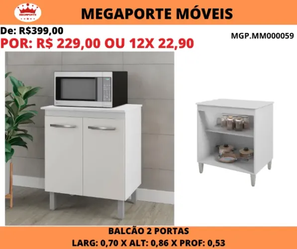 BALCÃO 02 PORTAS