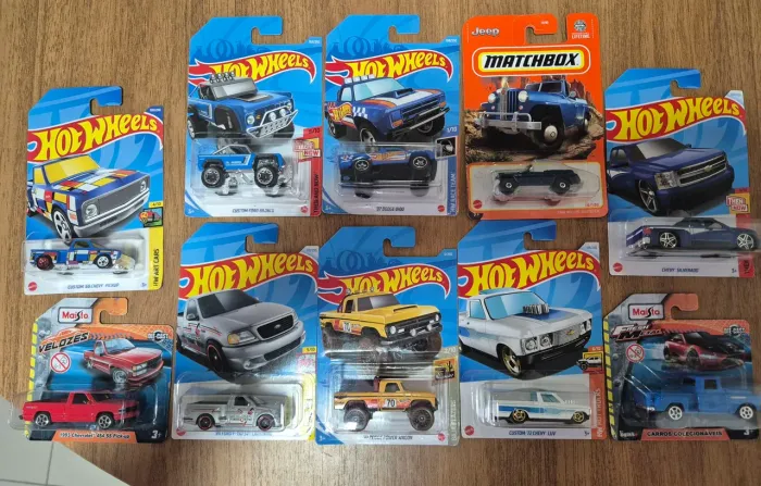 Kit de carrinhos tipo pickup para colecionadores