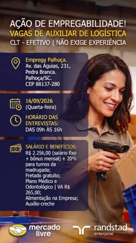 Participação em evento presencial em Palhoça/SC! Não exige experiência anterior.