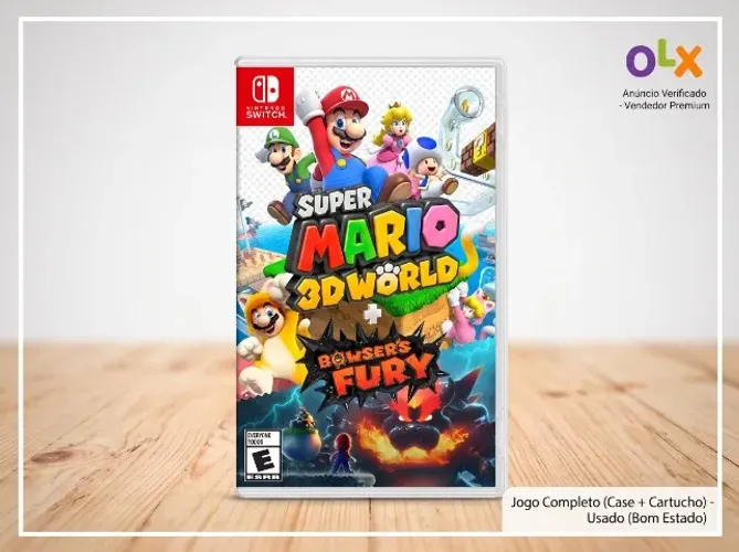 Super Mario 3D World + Bowser's Fury Nintendo Switch - Completo e Impecável