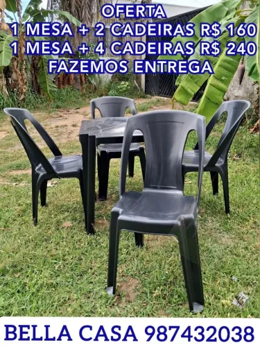 KIT DE MESA COM CADEIRA DE PLASTICO NYZYWMD