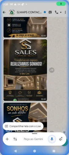 Sales gesso decorações 