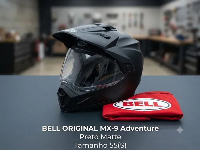 Capacete 55(P) BELL ORIGINAL MX-9 Adventure MIPS Preto Matte