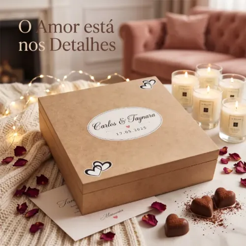 Presente Romântico Dia dos Namorados | Caixa Surpresa Personalizada, polaroids+chocolates