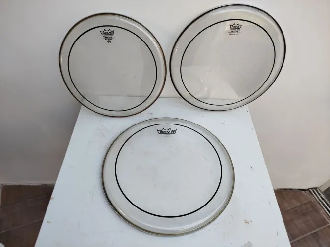 Kit de peles Remo Pin Stripe 12, 13 e 14