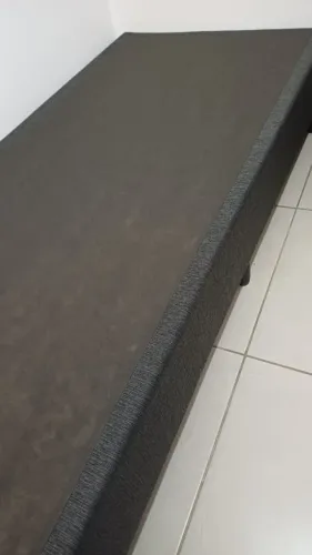 Base Box Solteiro Cinza e Colchão - Novos, sem uso