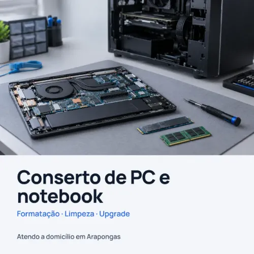 Formatação, limpeza e upgrade de PC e notebook - Arapongas