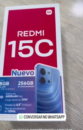 **Redmi 15c 256gb 8gb Ram Dual Sim --